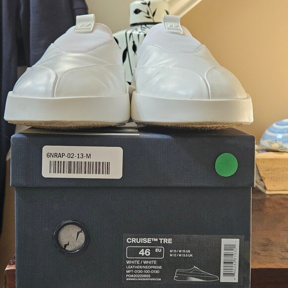 Wolf & Shepherd Men's Cruise TRE Slip On Sneakers, White, Sz 13 - Picture 2 of 16